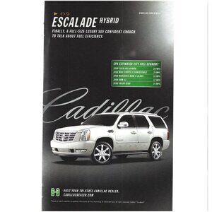Escalade Hybrid Cadillac SUV Advertisement Car 2000s Print Ad